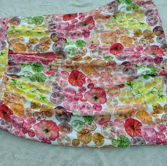 Modcloth SZ 1x fruity floral flowey skirt - Picture 3 of 10
